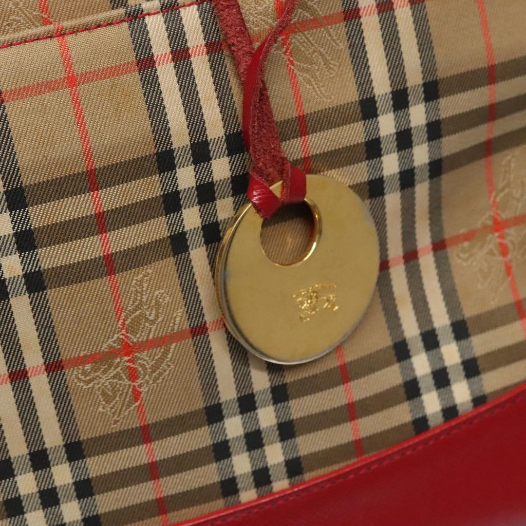 Burberry Nova Check Handbag Nova Check Canvas And Leather Beige Canvas Handbag
