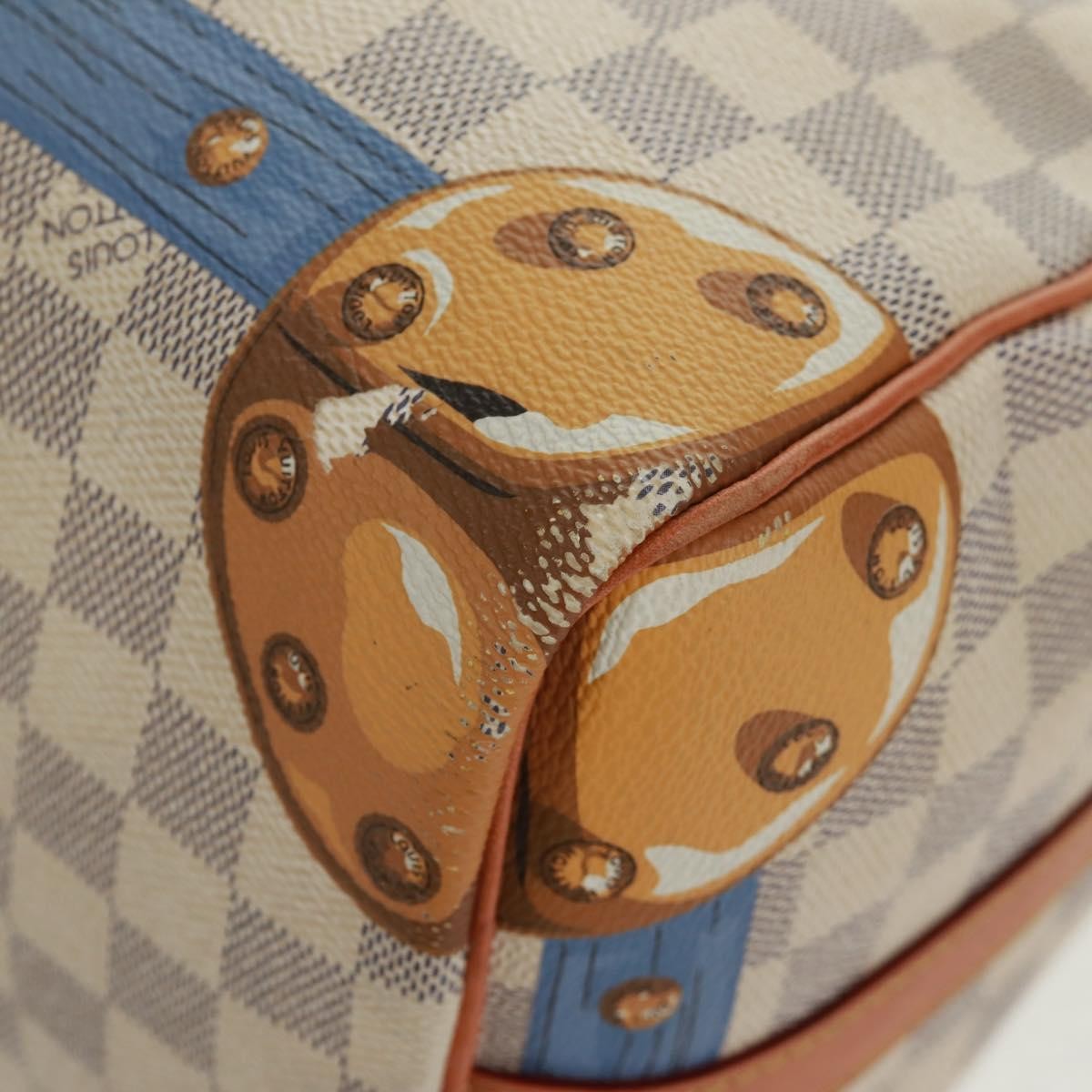 Louis Vuitton Speedy Bandouliere Bag Limited Edition Summer Trunks Monogram Canvas Multicolour Canvas Handbag
