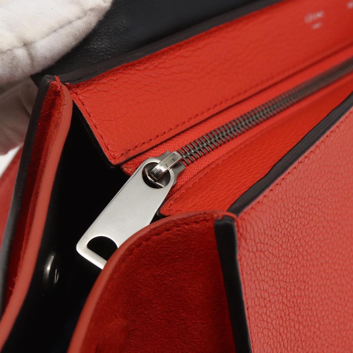 Celine Trapeze Bag Leather Red Leather Handbag