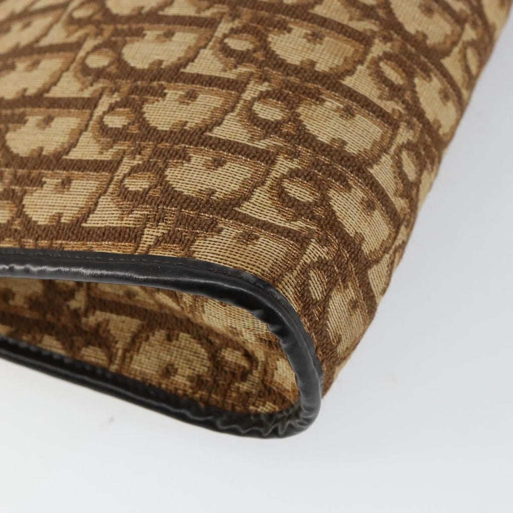 Christian Dior Vintage Trotter Shoulder Bag Canvas Brown Canvas Shoulder Bag Bag (Pre-Owned)