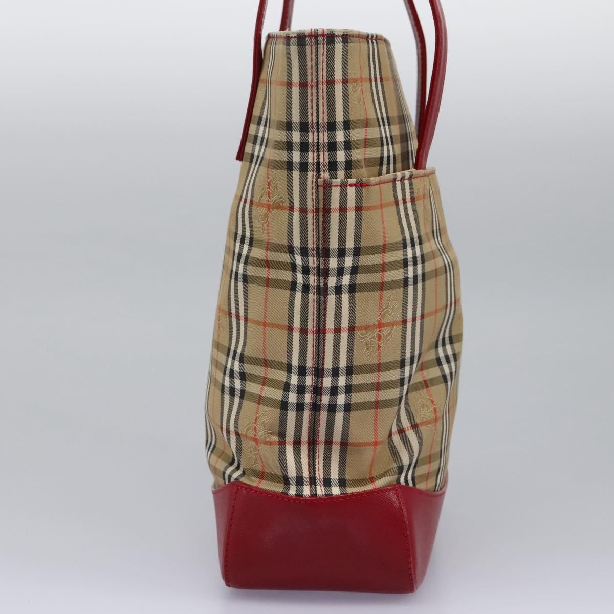 Burberry Nova Check Tote Canvas Check Pattern Beige Canvas Tote Bag