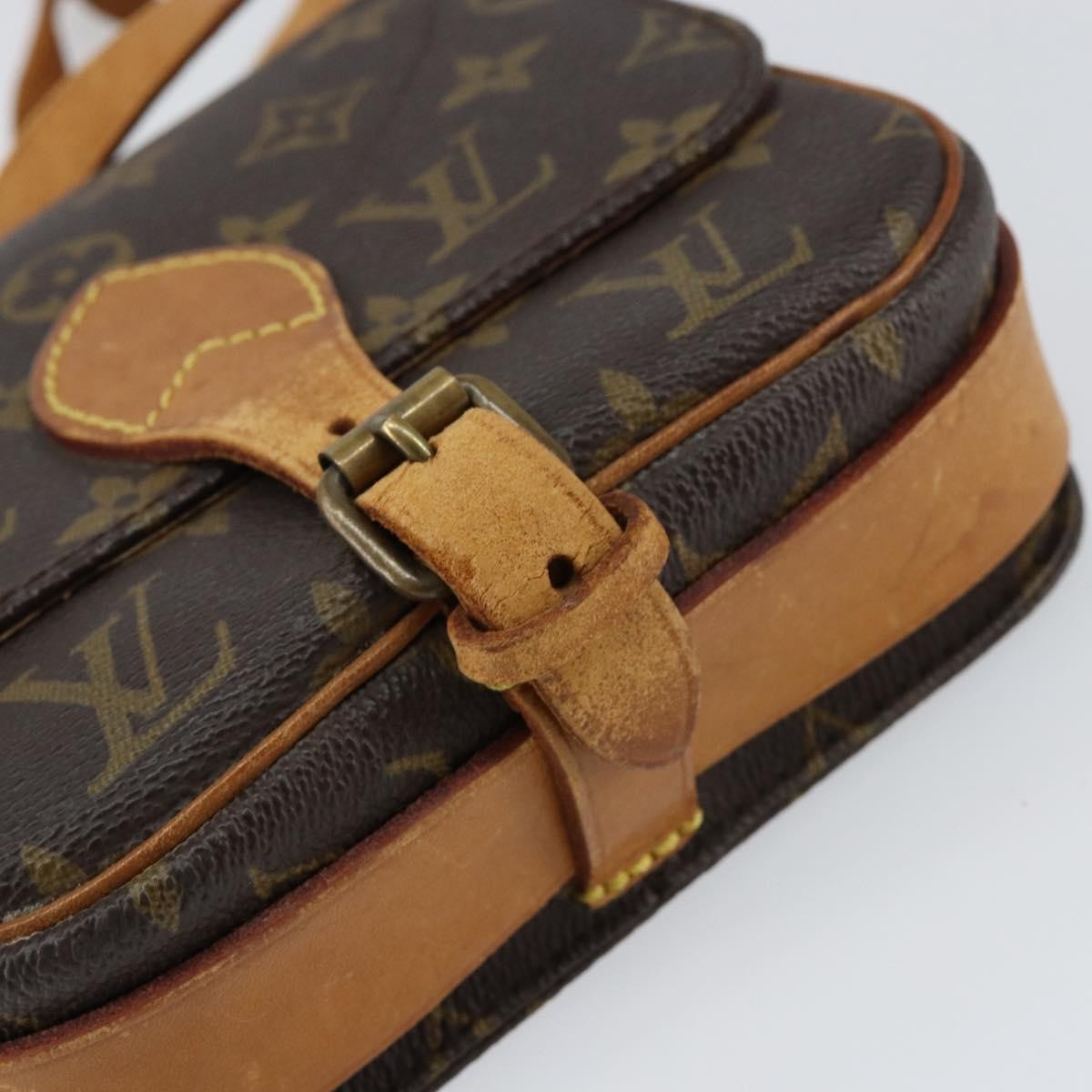 Louis Vuitton Cartouchiere Handbag Monogram Canvas Brown Canvas Shoulder Bag