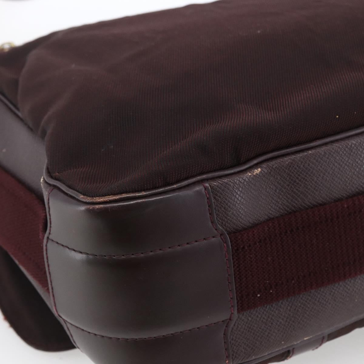 Louis Vuitton Dersou Bag Taiga Leather And Canvas Brown Leather Shoulder Bag