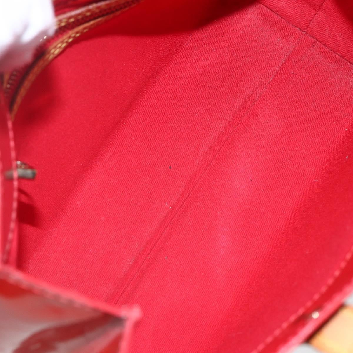 Louis Vuitton Reade Handbag Monogram Vernis Red Patent_Leather Handbag
