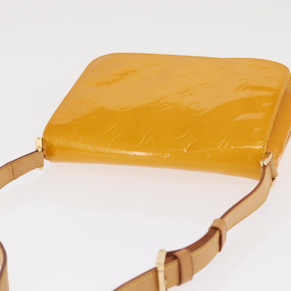Louis Vuitton Thompson Street Handbag Monogram Vernis Yellow Patent_Leather Shoulder Bag
