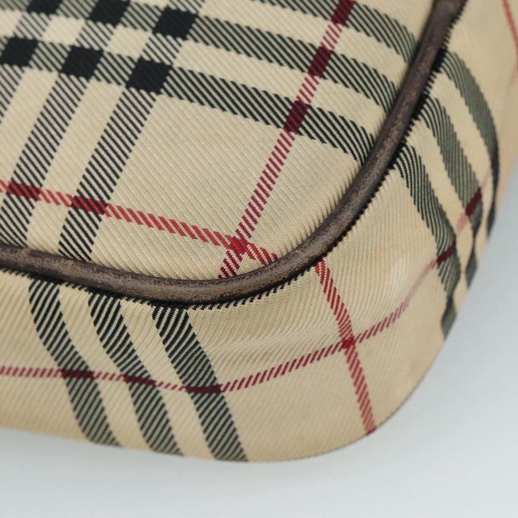 Burberry Nova Check Shoulder Bag Canvas And Leather Beige Canvas Shoulder Bag