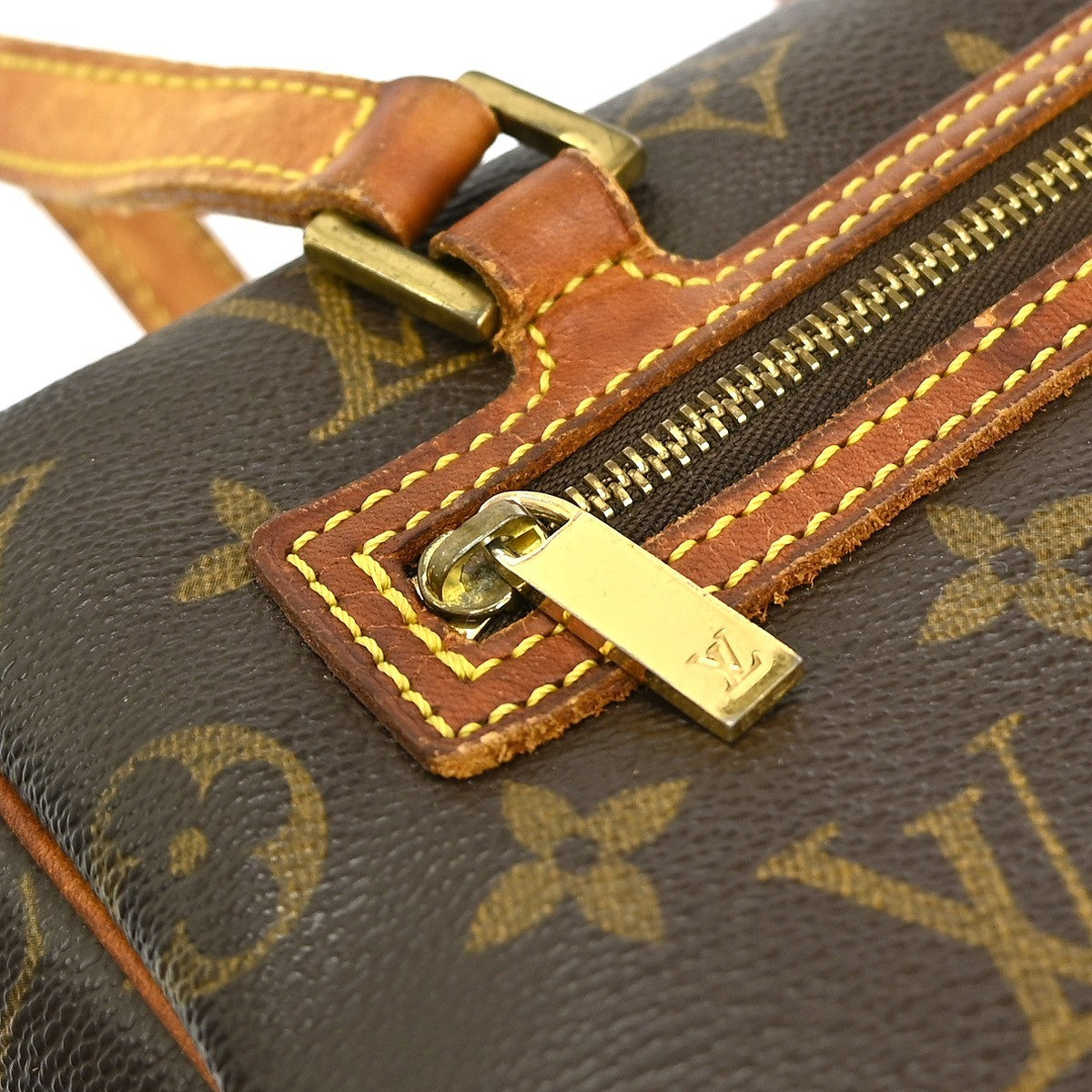 Louis Vuitton Cite Handbag Monogram Canvas Brown Canvas Shoulder Bag
