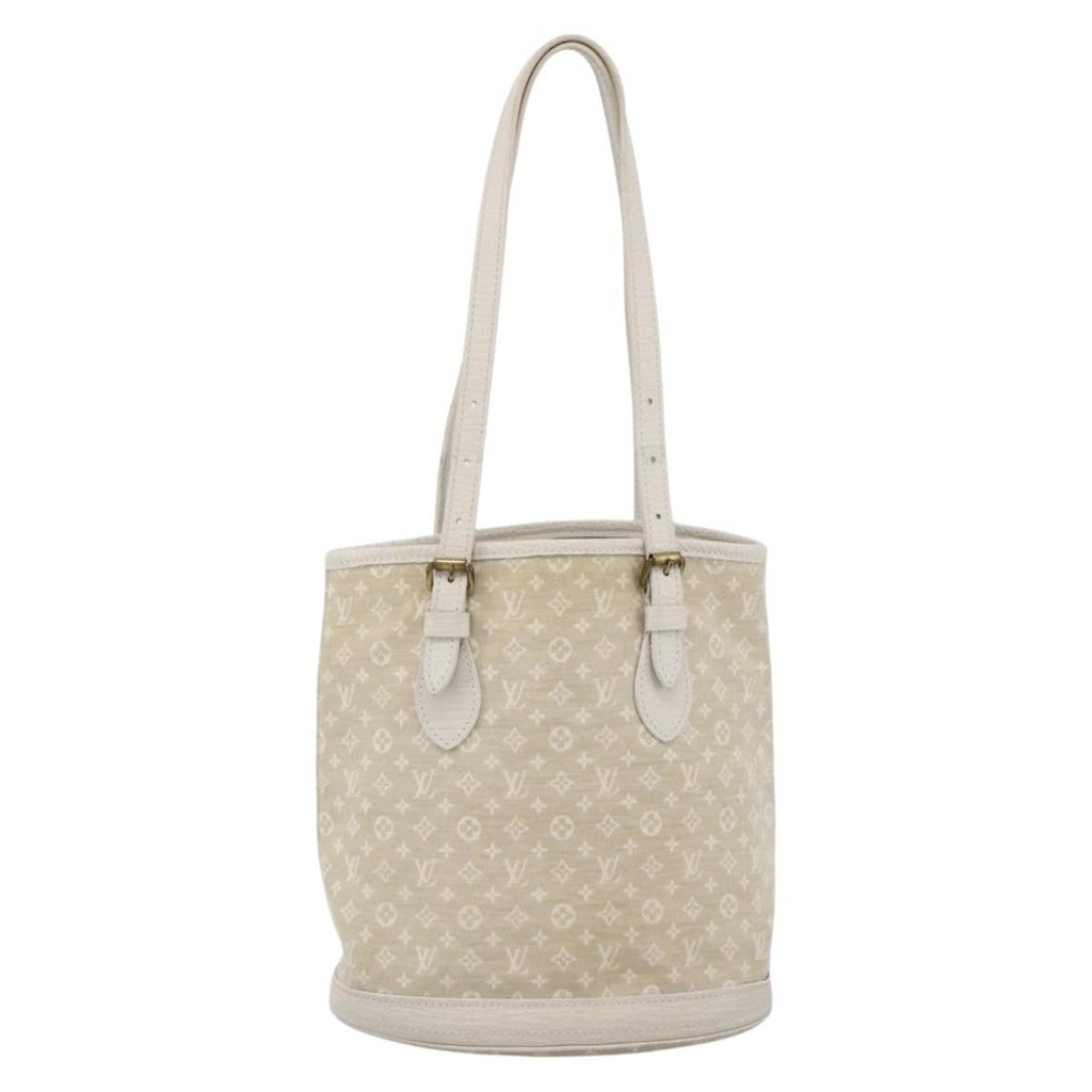 Louis Vuitton Petit Bucket Bag Mini Lin Beige Canvas Shoulder Bag