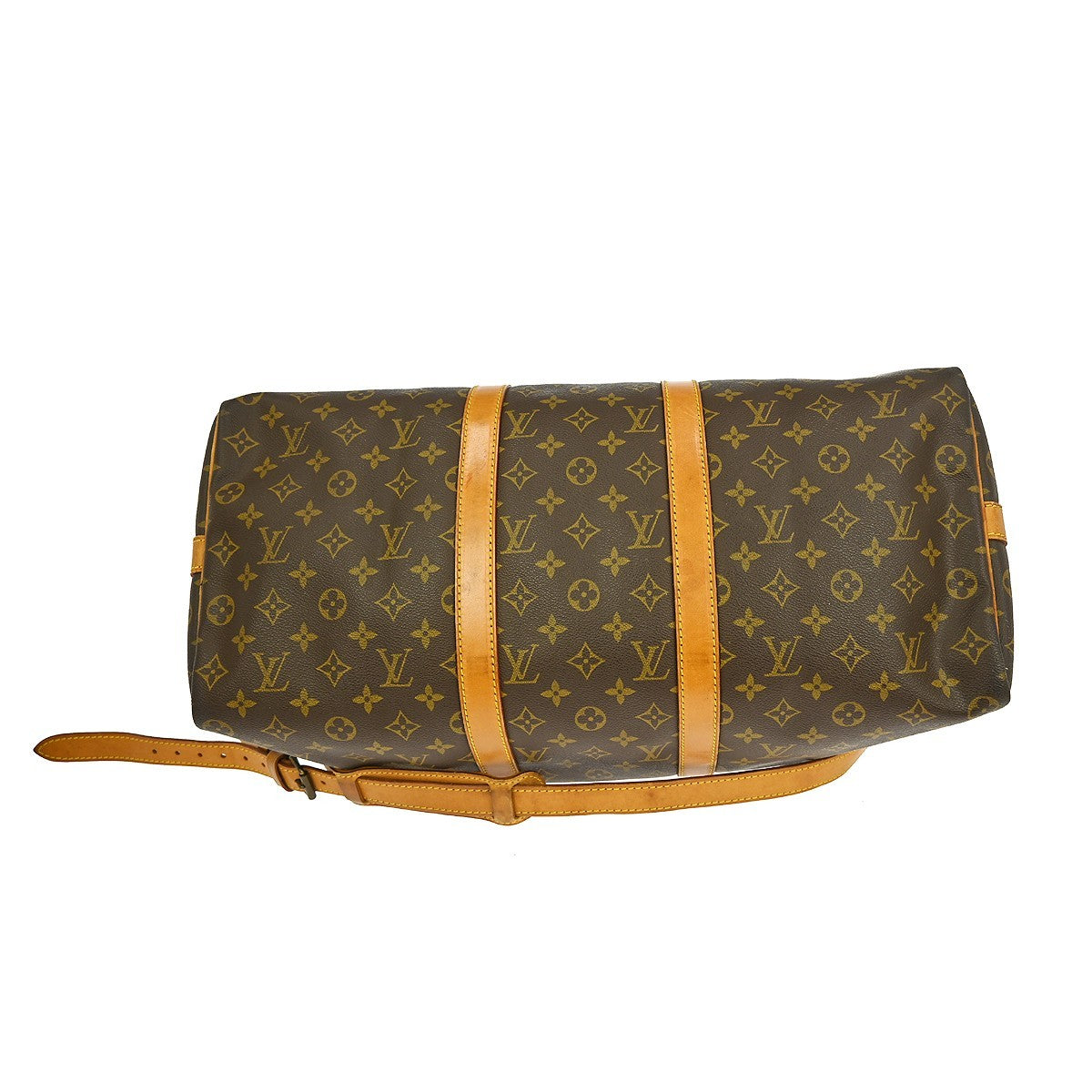 Louis Vuitton Keepall Bandouliere Bag Monogram Canvas Brown Canvas Travel Bag