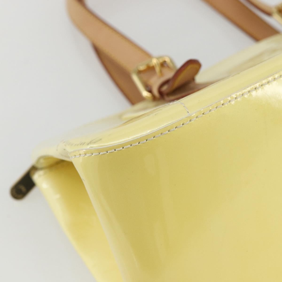 Louis Vuitton Rosewood Avenue Handbag Monogram Vernis Yellow Patent_Leather Handbag