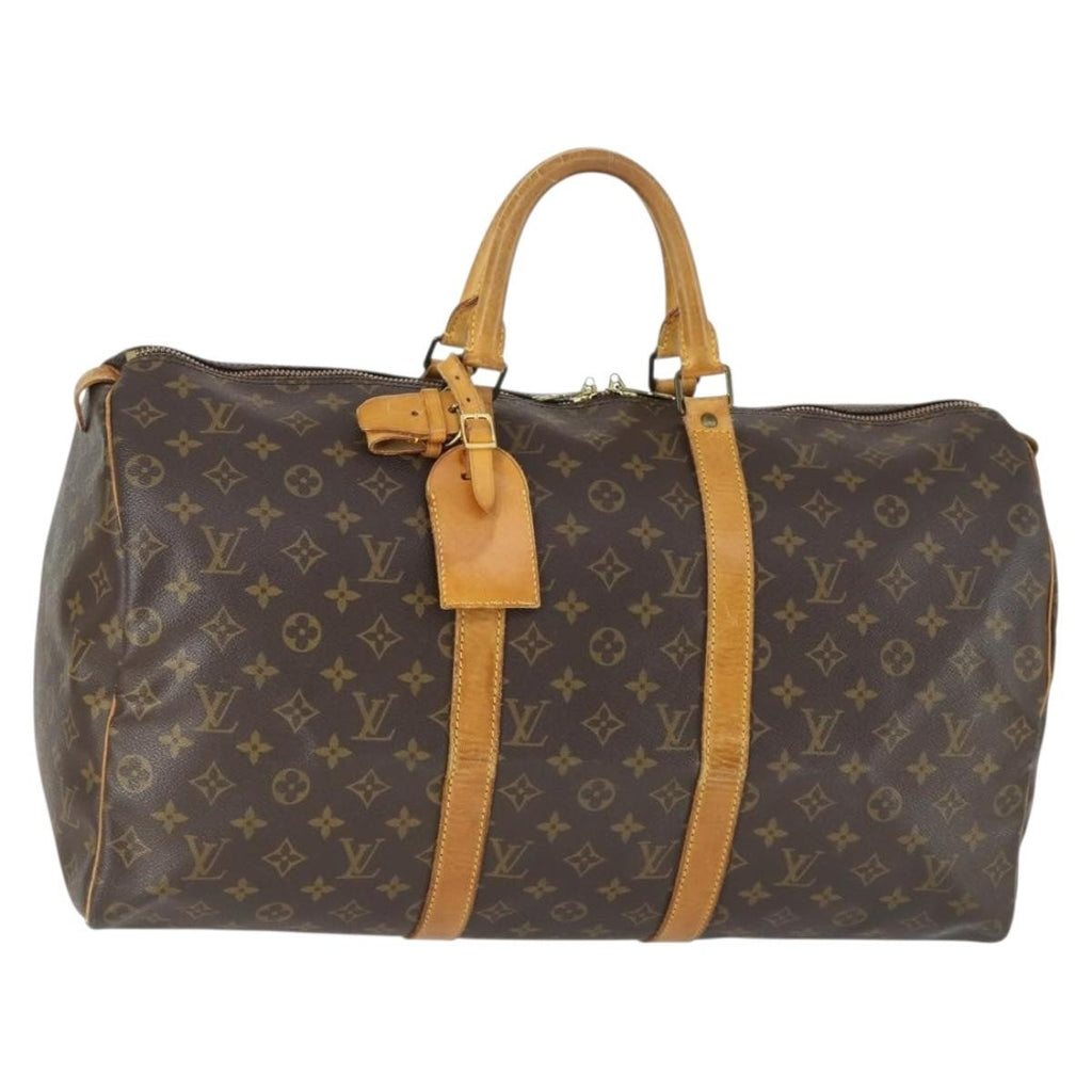 Louis Vuitton Keepall Bag Monogram Canvas Brown Canvas Travel Bag