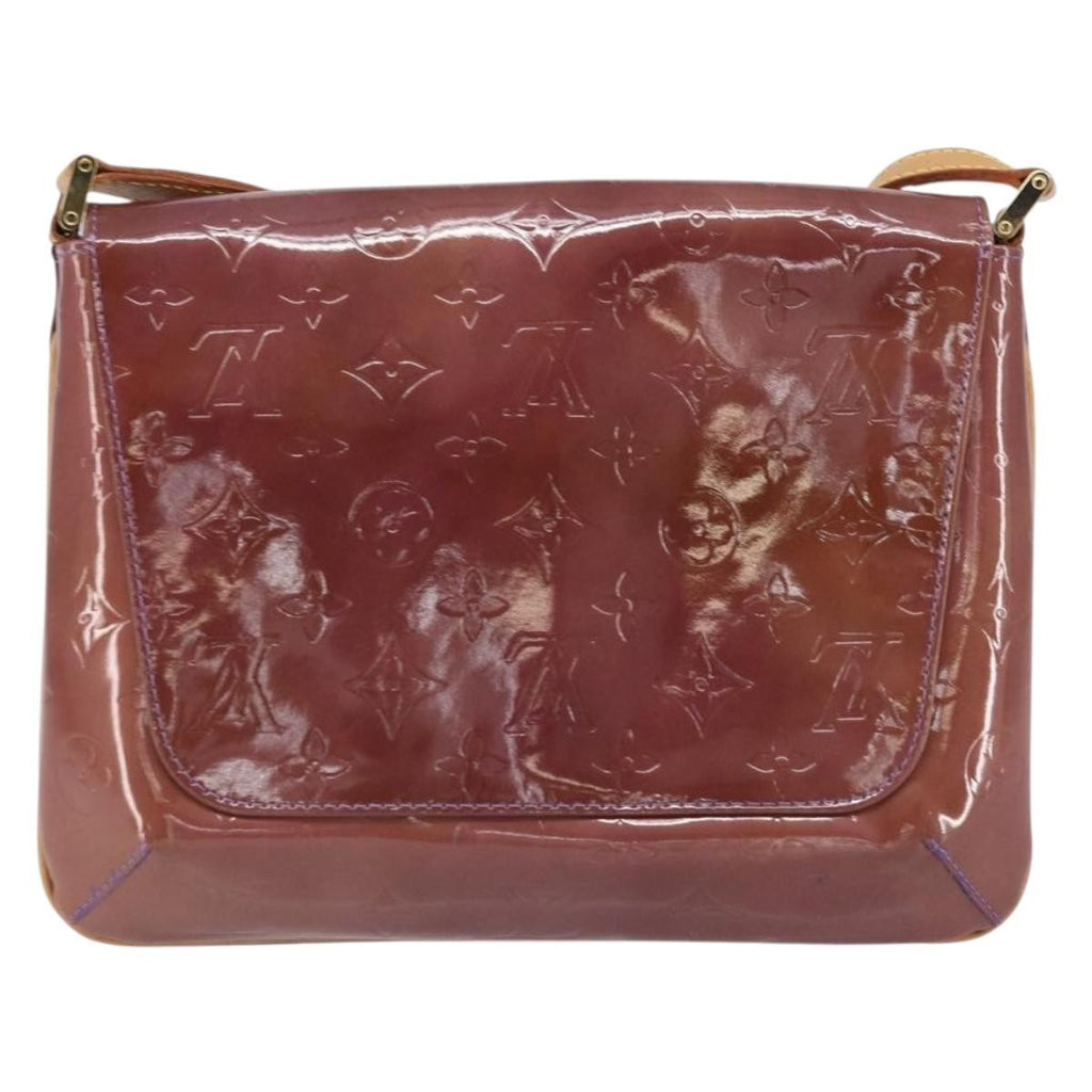 Louis Vuitton Thompson Street Handbag Monogram Vernis Purple Patent_Leather Shoulder Bag
