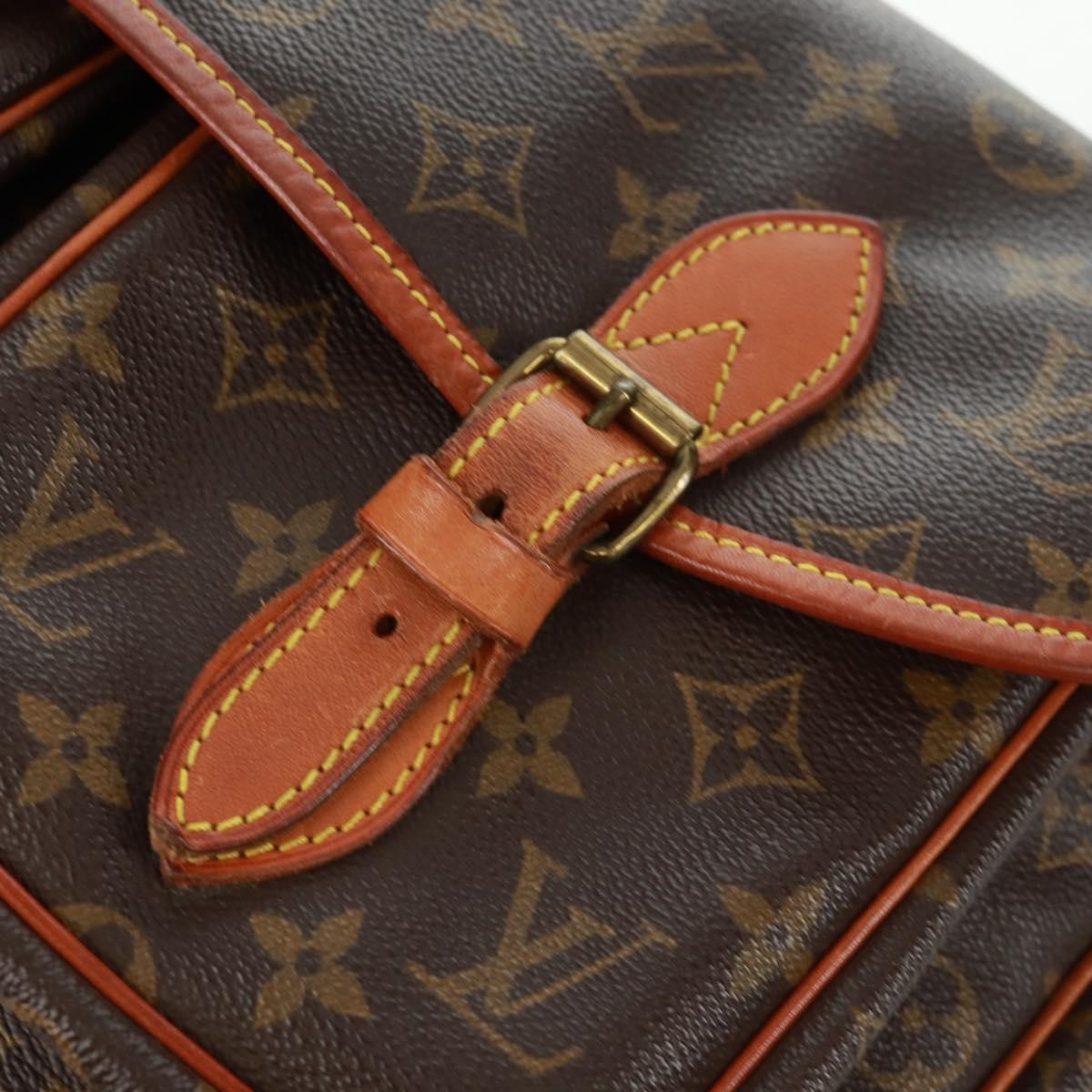 Louis Vuitton Sac Gibeciere Messenger Bag Monogram Canvas Brown Canvas Shoulder Bag
