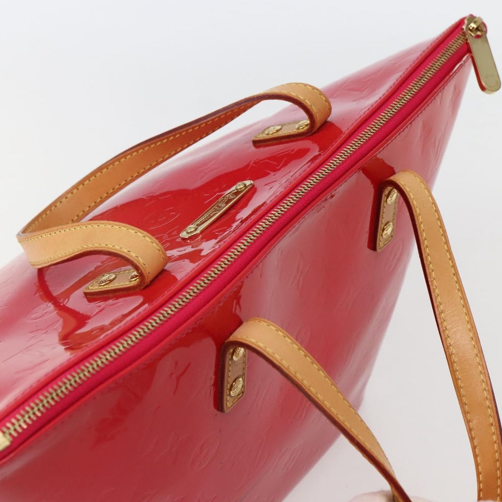 Louis Vuitton Bellevue Handbag Monogram Vernis Pink Patent_Leather Tote Bag