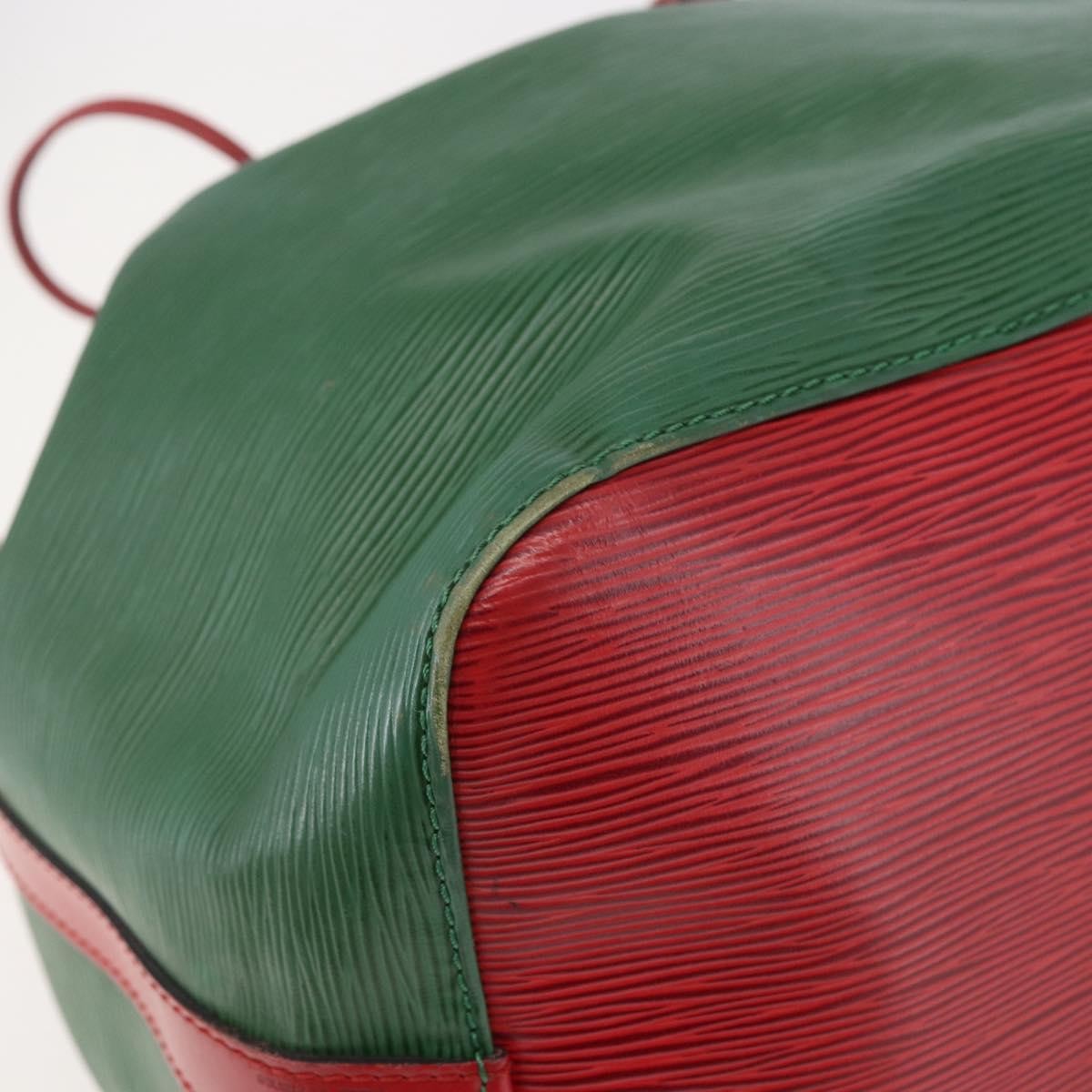 Louis Vuitton Bicolor Petit Noe Handbag Epi Leather Green Leather Bag
