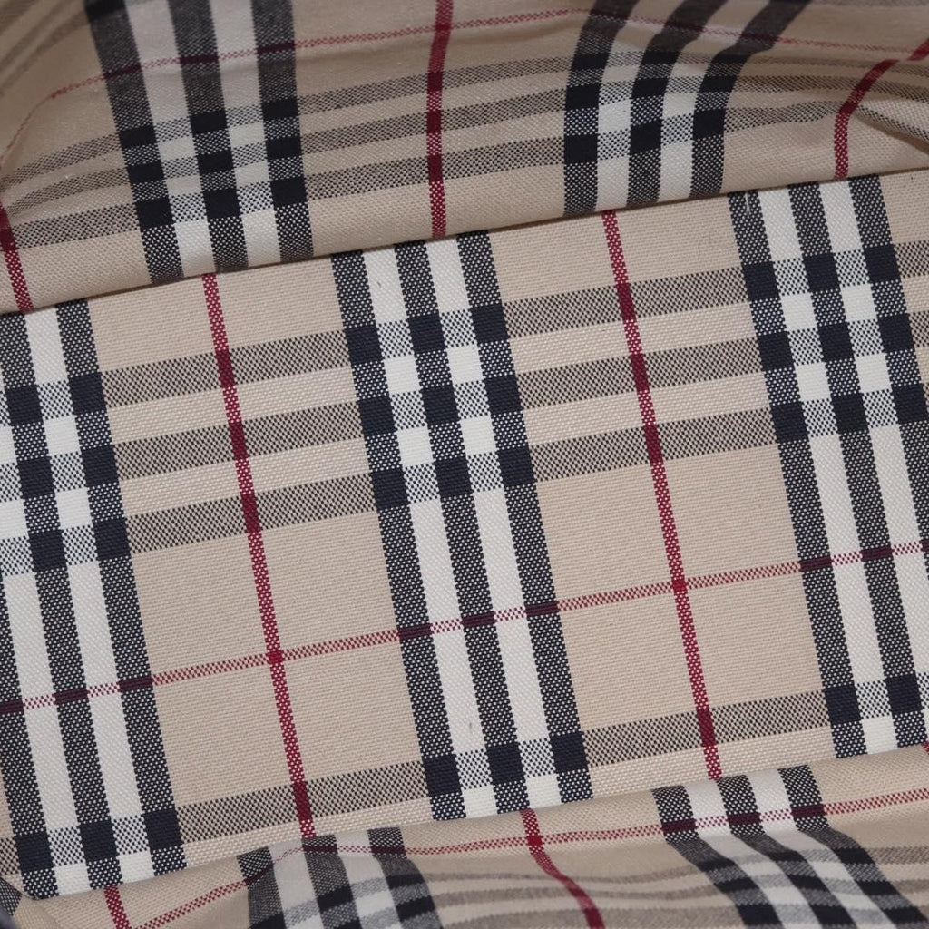 Burberry Nova Check Tote Canvas Check Pattern Beige Canvas Tote Bag