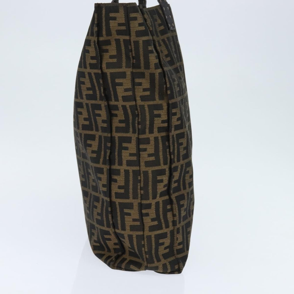 Fendi Open Shopping Tote Zucca Canvas Brown Canvas Tote Bag Bag