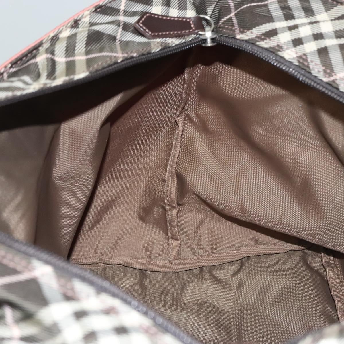 Burberry Nova Check Blue Label Nylon Pink Nylon Handbag