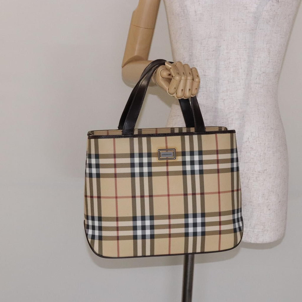 Burberry Vintage Tote Vintage Check Coated Canvas Beige Canvas Tote Bag