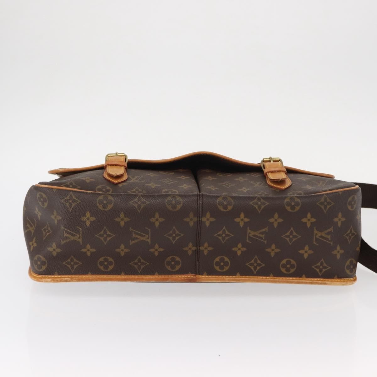 Louis Vuitton Sac Gibeciere Messenger Bag Monogram Canvas Brown Canvas Shoulder Bag