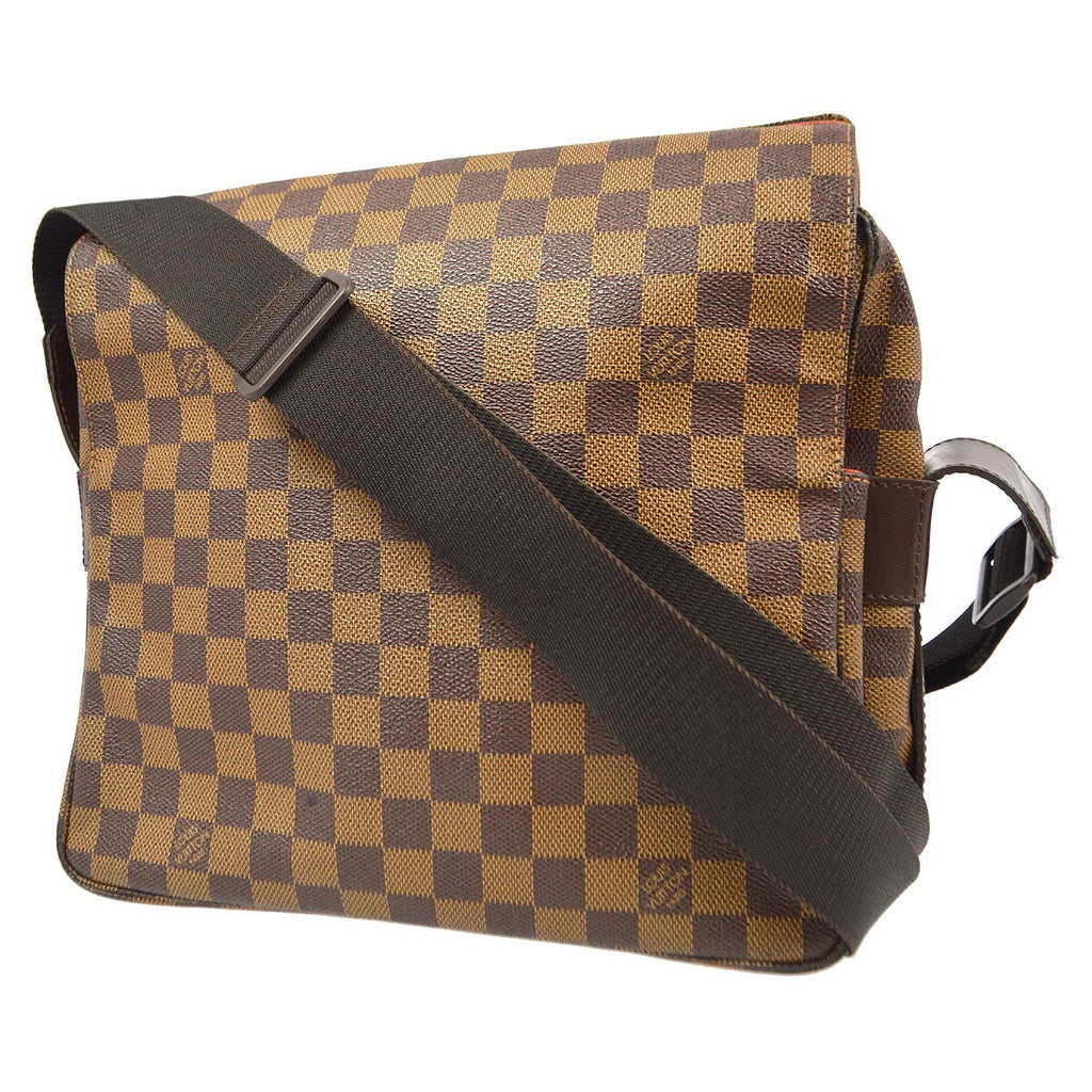 Louis Vuitton Naviglio Handbag Damier Brown Canvas Shoulder Bag