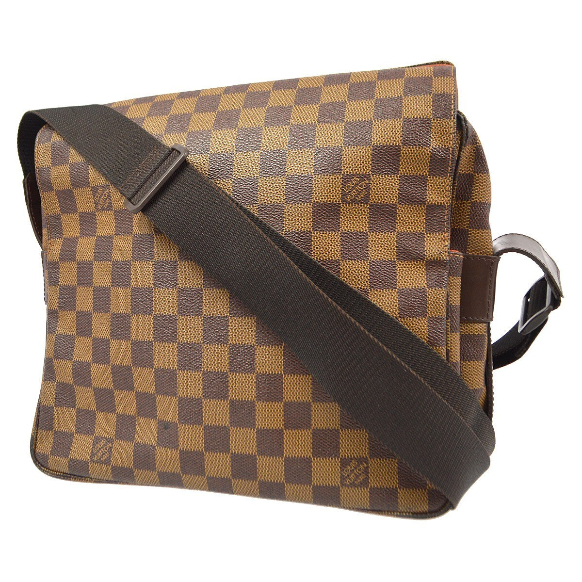 Louis Vuitton Naviglio Handbag Damier Brown Canvas Shoulder Bag