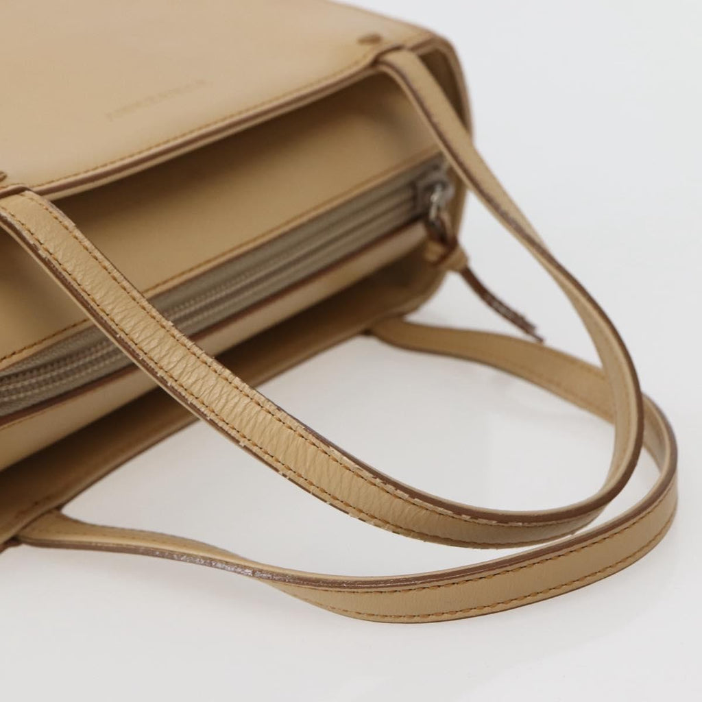 Burberry Vintage Handbag Leather Beige Leather Handbag