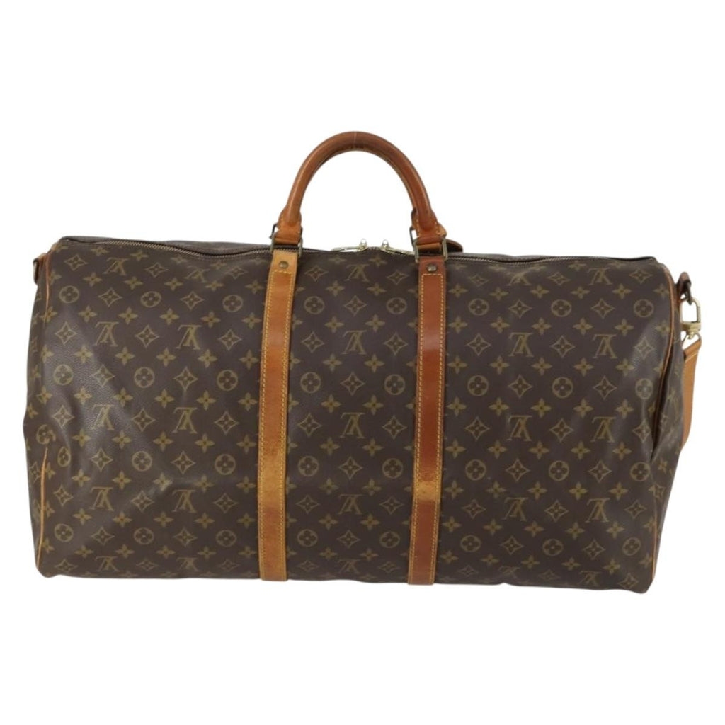 Louis Vuitton Keepall Bandouliere Bag Monogram Canvas Brown Canvas Travel Bag