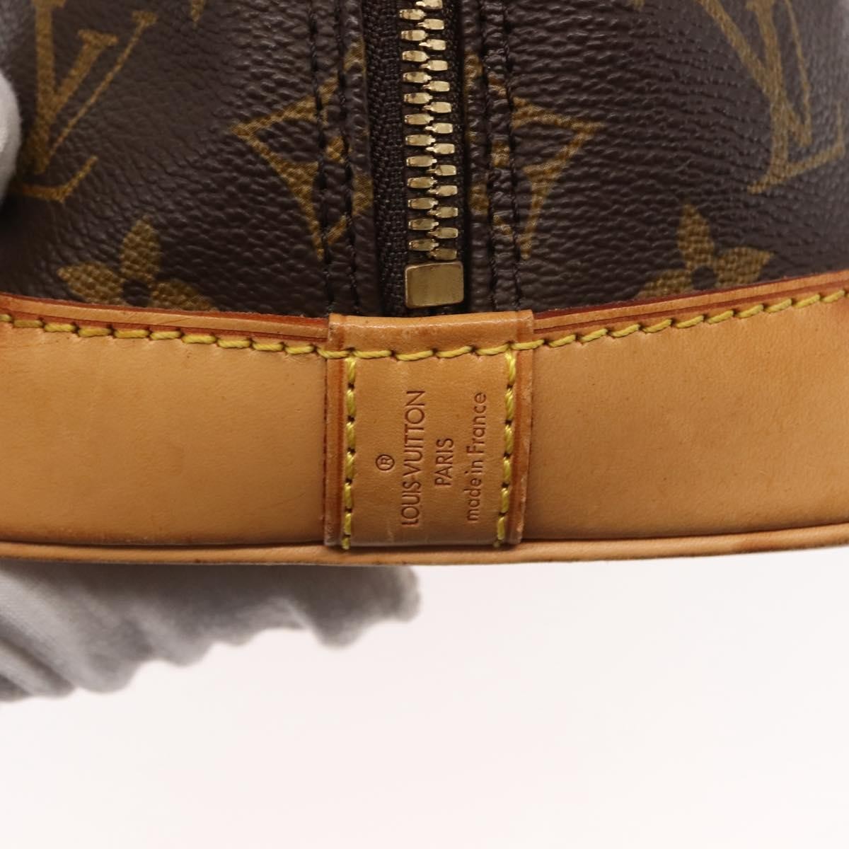 Louis Vuitton Alma Handbag Monogram Canvas Brown Canvas Handbag