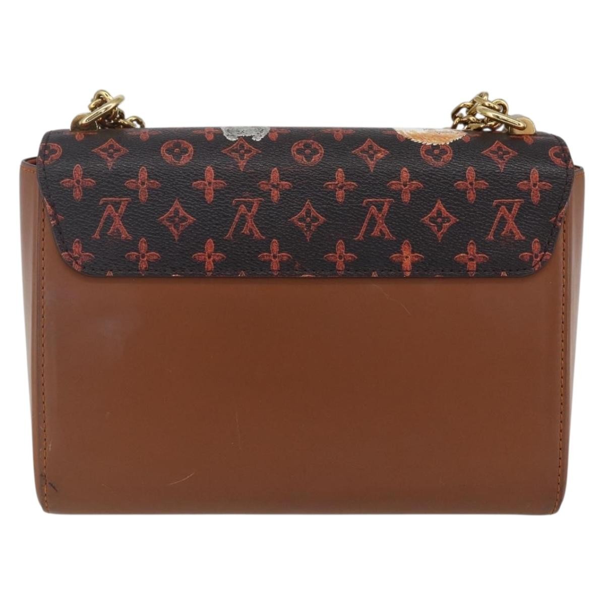 Louis Vuitton Twist Handbag Limited Edition Grace Coddington Catogram Canvas Brown Canvas Shoulder Bag