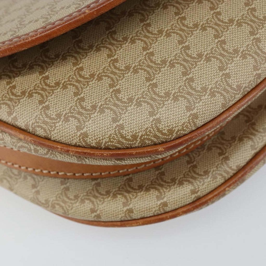 Celine Macadam Shoulder Bag Pvc Leather Beige Pvc Shoulder Bag Bag