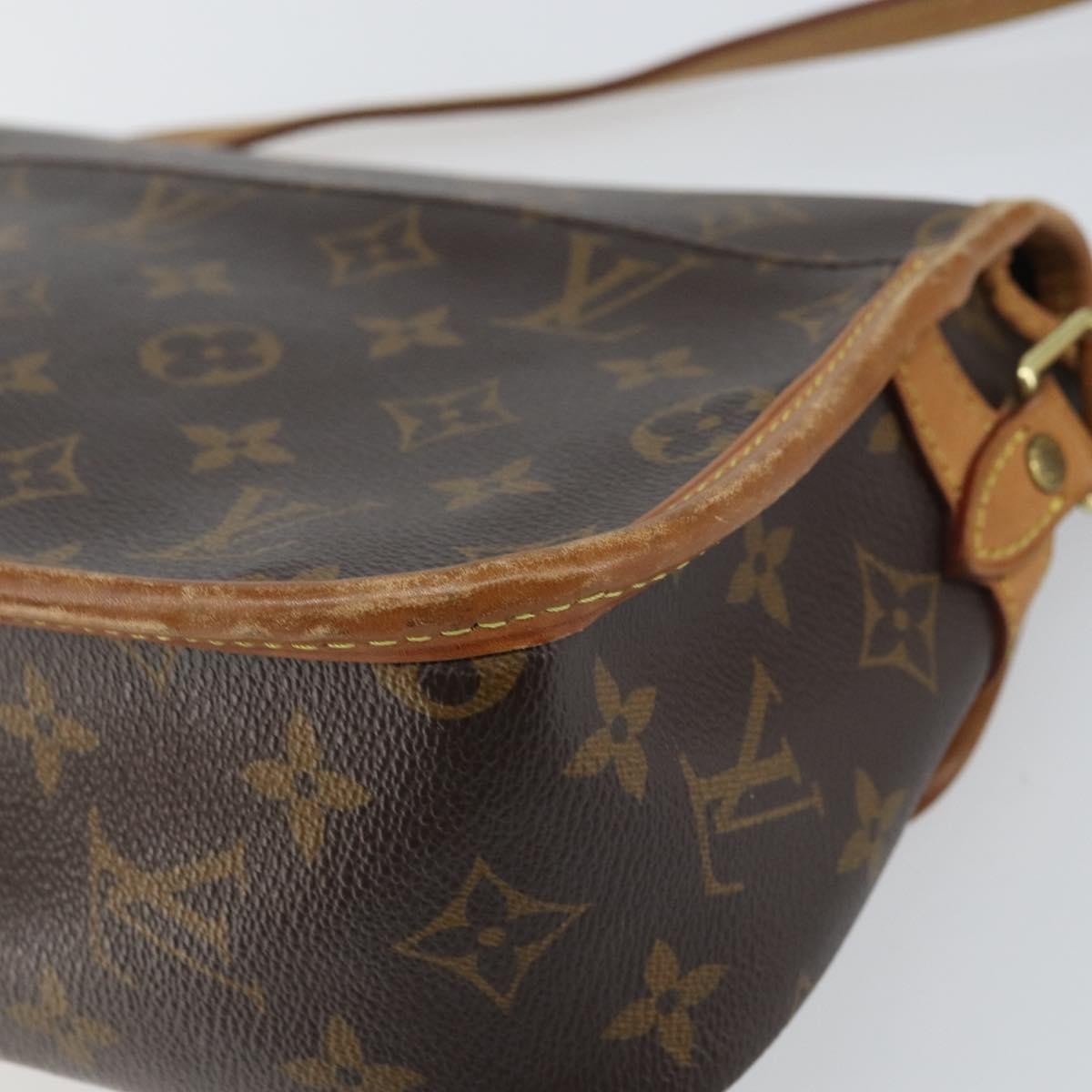 Louis Vuitton Sologne Handbag Monogram Canvas Brown Canvas Shoulder Bag