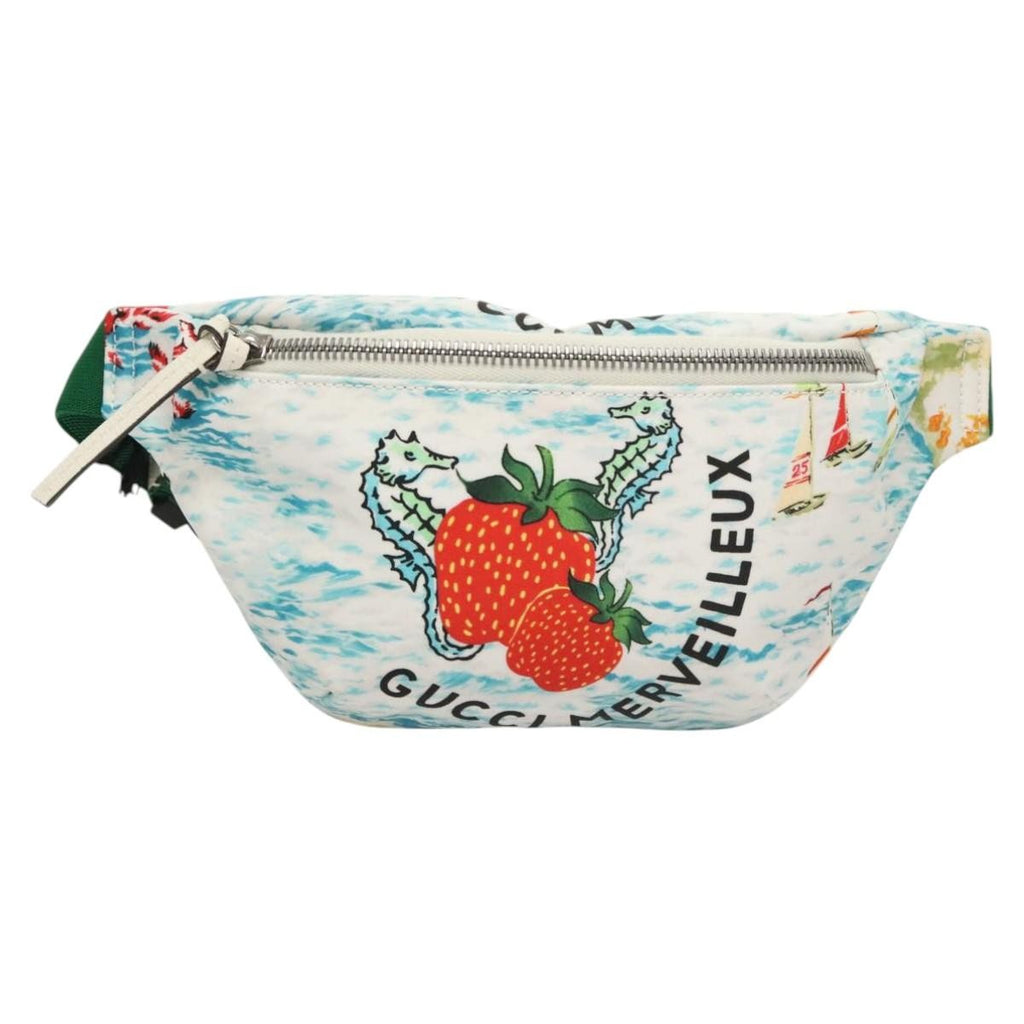 Gucci Merveilleux Belt Bag Printed Nylon White Nylon Bag (Pre-Owned)