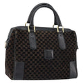 Celine Vintage Macadam Handbag C Macadam Suede Black Suede Handbag