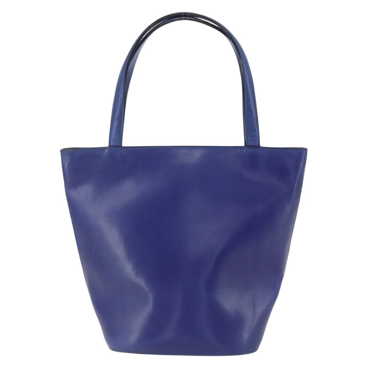 Celine Handbag Leather Blue Leather Handbag