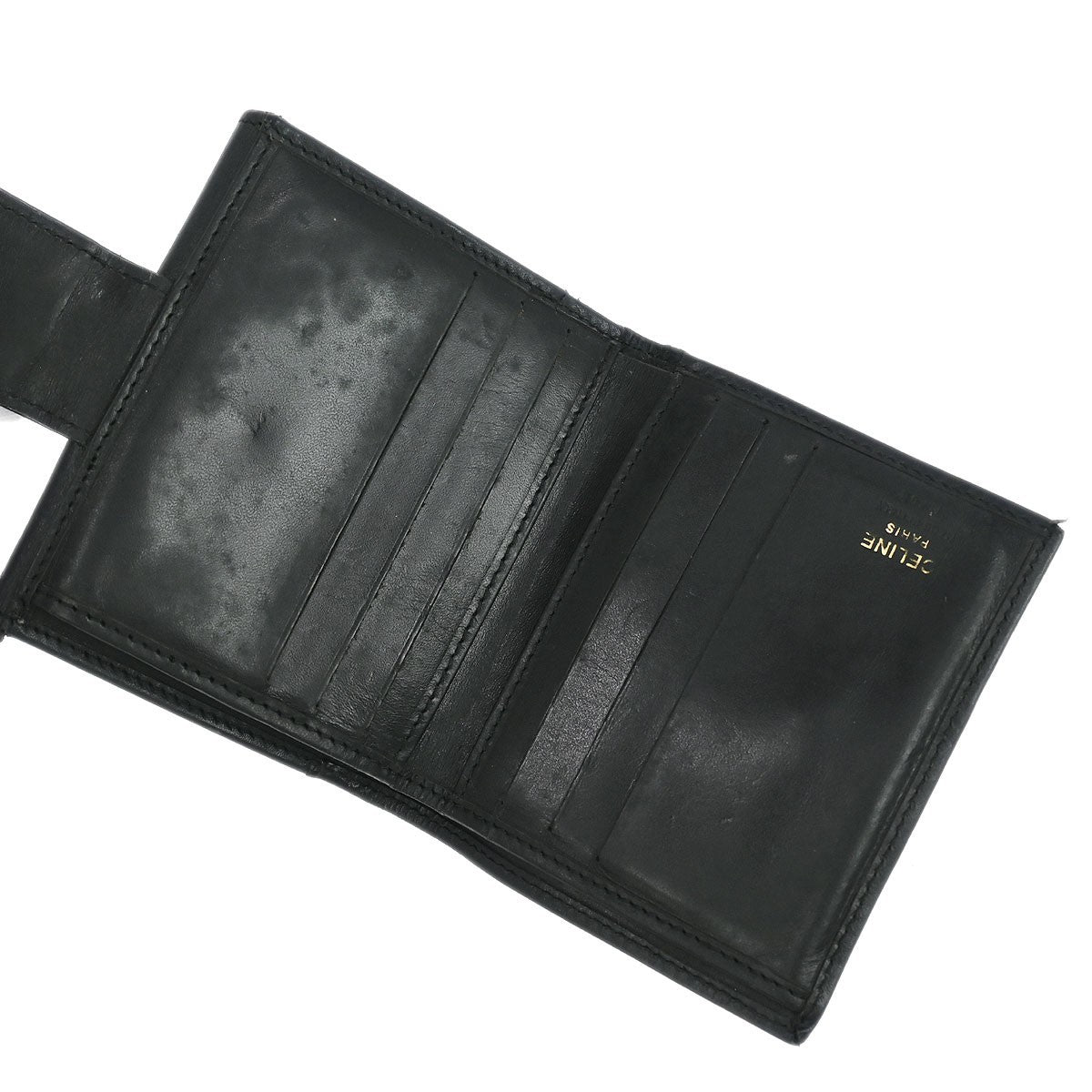 Celine Vintage Bifold Wallet Macadam Coated Canvas Black Pvc Wallets Accessory