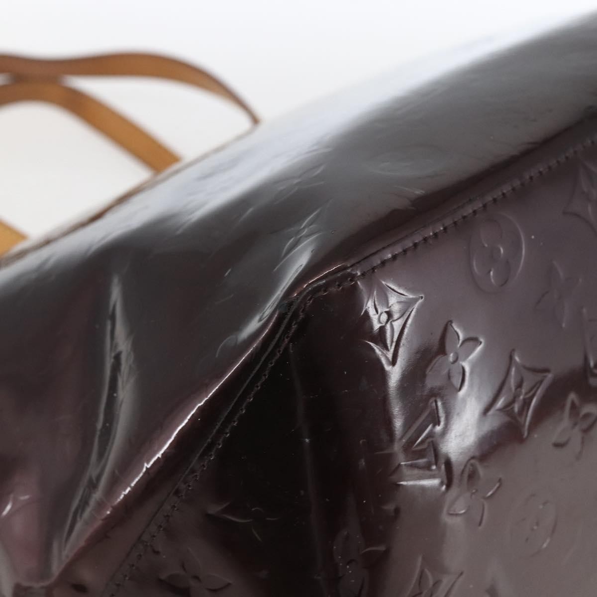 Louis Vuitton Bellevue Handbag Monogram Vernis Brown Patent_Leather Tote Bag