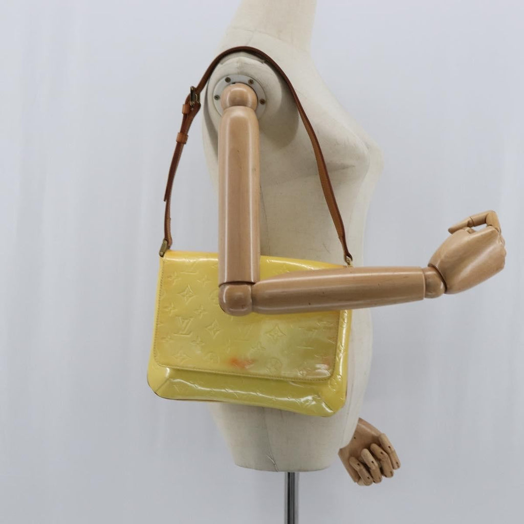 Louis Vuitton Thompson Street Handbag Monogram Vernis Yellow Patent_Leather Shoulder Bag