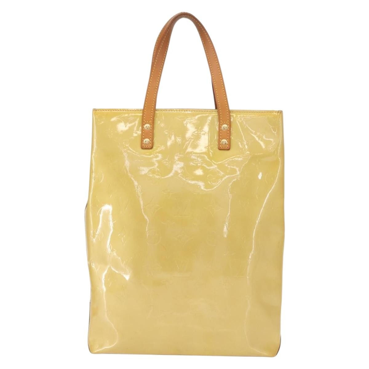 Louis Vuitton Reade Handbag Monogram Vernis Beige Patent_Leather Handbag