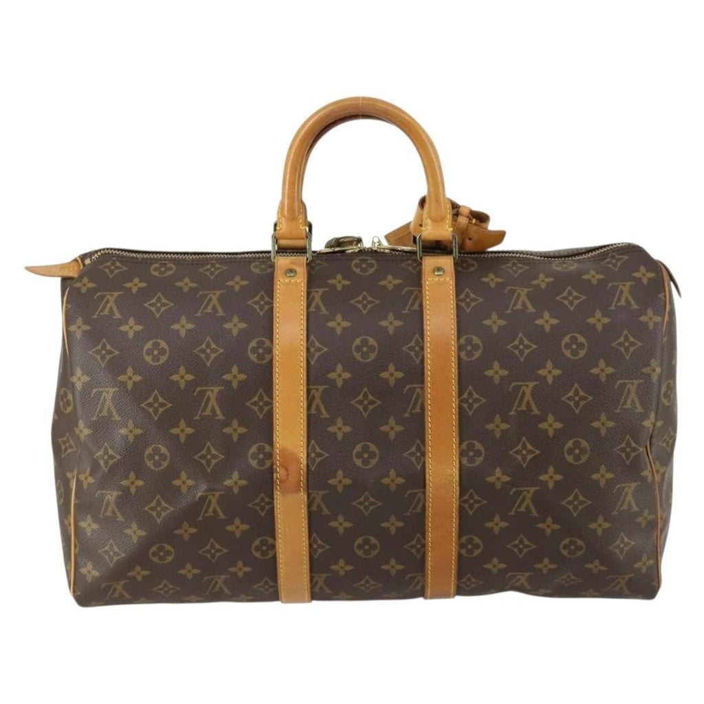 Louis Vuitton Keepall Bag Monogram Canvas Brown Canvas Travel Bag