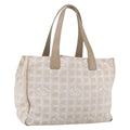 Chanel Travel Line Tote Nylon Beige Nylon Handbag
