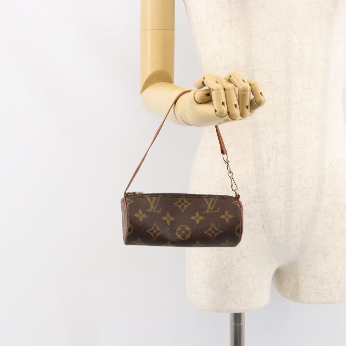 Louis Vuitton Papillon Pochette Monogram Canvas Brown Canvas Clutche & Pouche Bag