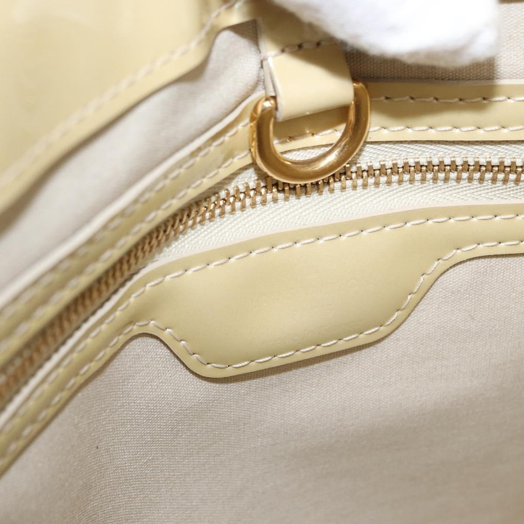 Louis Vuitton Wilshire Handbag Monogram Vernis Beige Patent_Leather Handbag