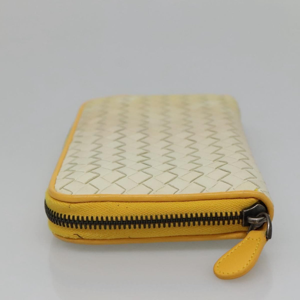 Bottega Veneta Intrecciato Long Zip  Wallet Leather Beige Leather Wallets Accessory