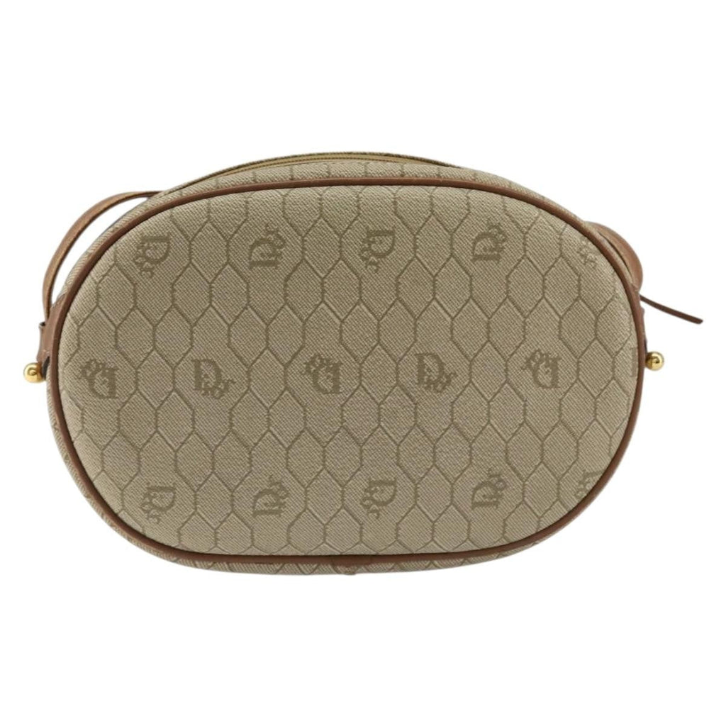 Christian Dior Vintage Honeycomb Shoulder Bag Canvas Beige Canvas Shoulder Bag Bag (Pre-Owned)