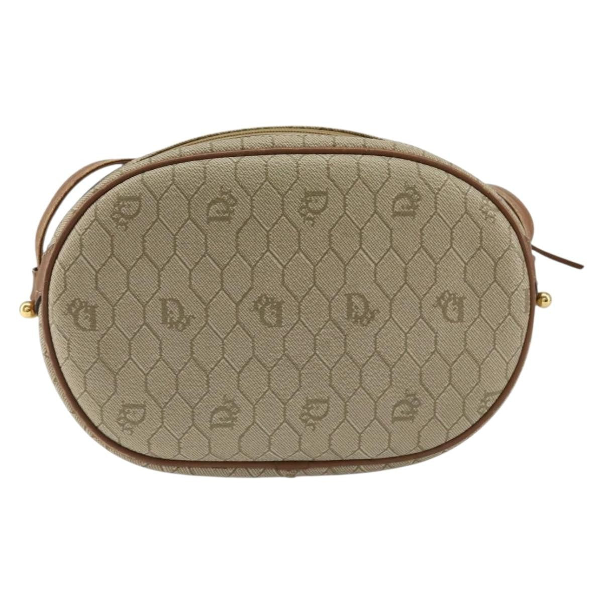 Christian Dior Vintage Honeycomb Shoulder Bag Canvas Beige Canvas Shoulder Bag Bag (Pre-Owned)