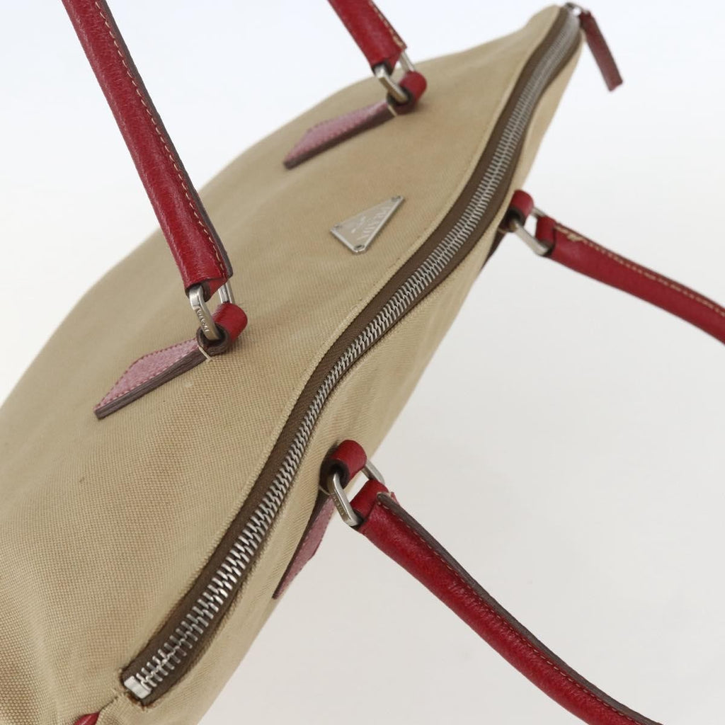 Prada Vintage Handbag Canvas Beige Canvas Handbag