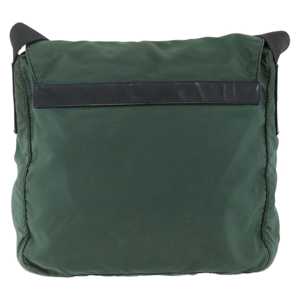 Prada Buckle Messenger Bag Tessuto Green Nylon Shoulder Bag Bag