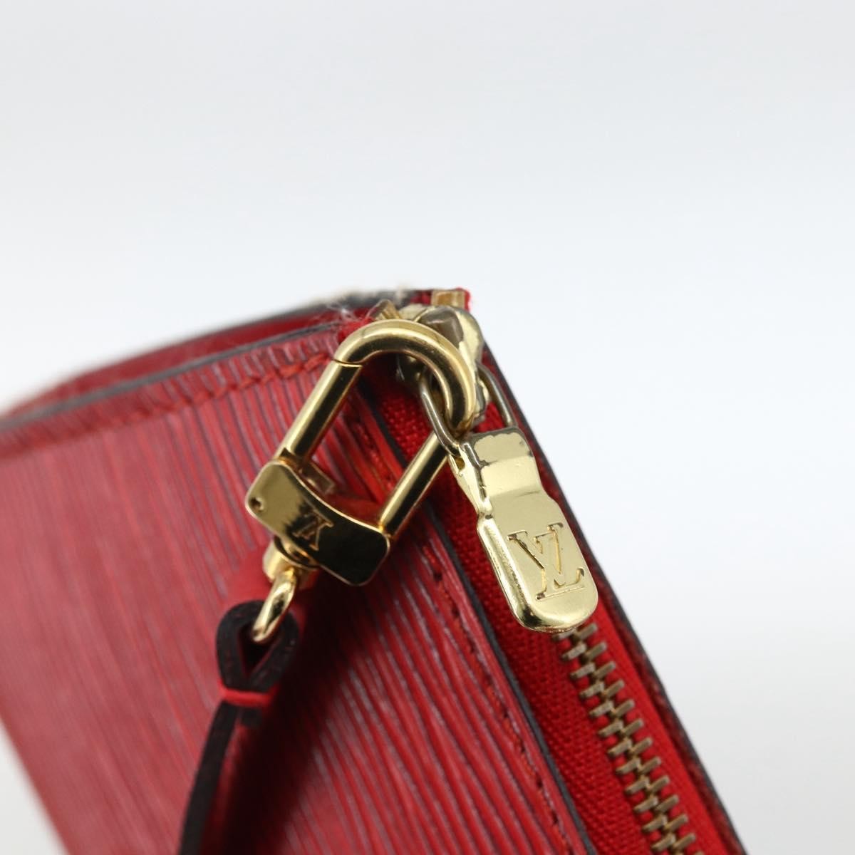 Louis Vuitton Pochette Accessoires Epi Leather Red Leather Clutche & Pouche Bag