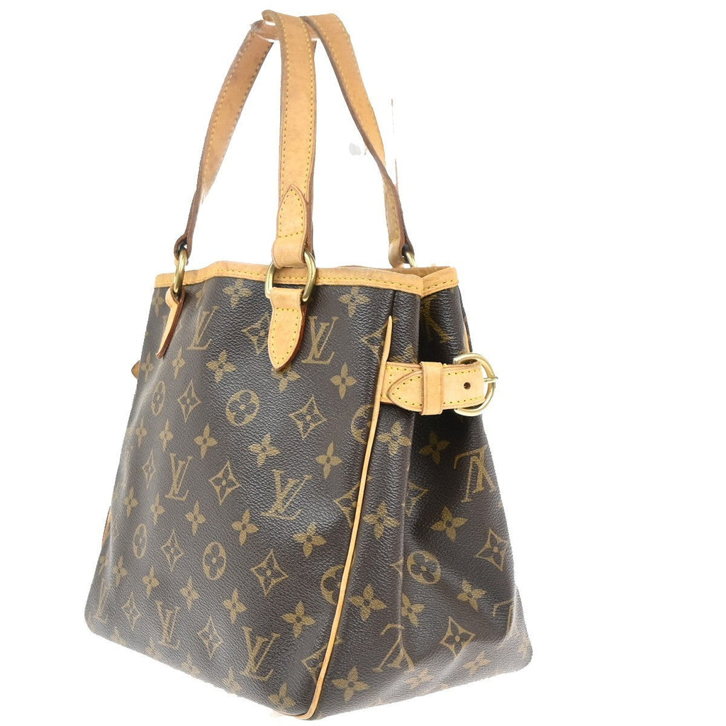 Louis Vuitton Batignolles Handbag Monogram Canvas Brown Leather Handbag